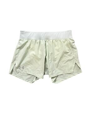 Under Armour Shorts Womens S Small Light Green Launch SW Go Long Heatgear Fitted